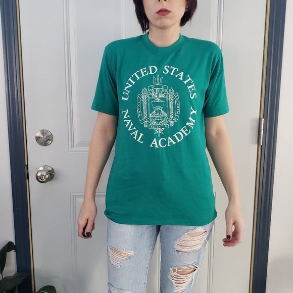 Vintage Single Stitch US Naval Academy Tee‎ - Picture 1 of 4